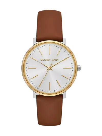 Michael Kors Pyper Gold-tone 38mm Watch Set In Silver