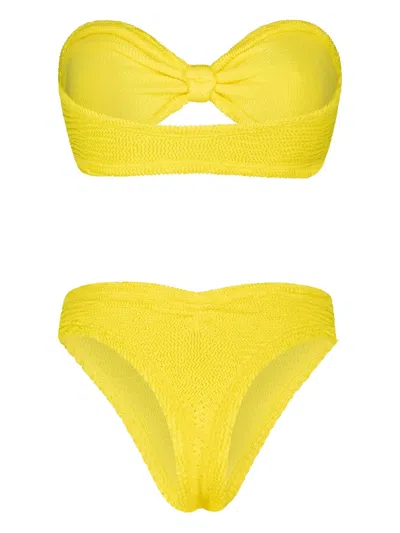 Paramidonna Lucy Knot Two Piece Swimsuit In Yellow