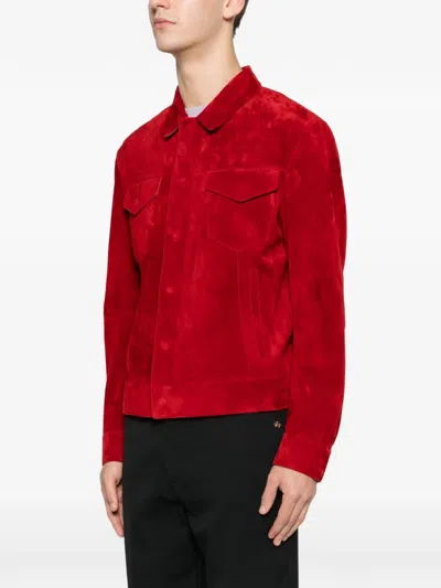 Tom Ford Button-down Collared Jacket In Red