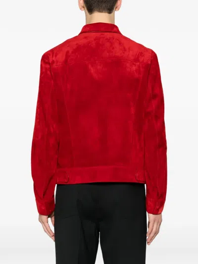 Tom Ford Button-down Collared Jacket In Red