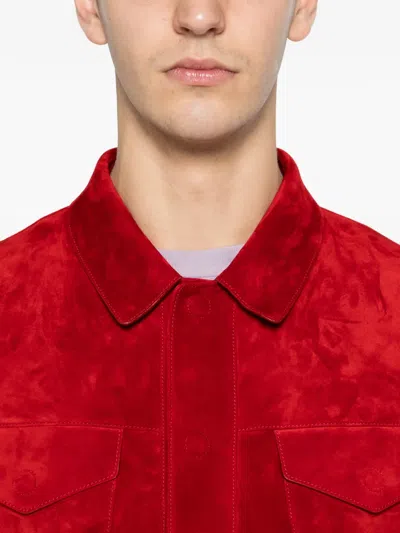 Tom Ford Button-down Collared Jacket In Red