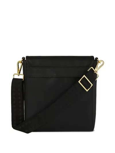 Sprayground Gold And Dangerous Shark-detail Messenger Bag In Black