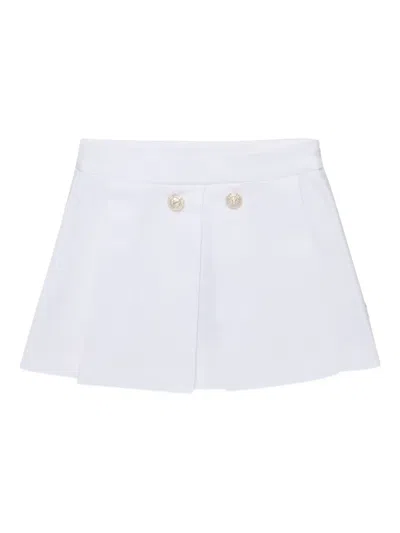 N°21 N21 Kids Logo Tag Mini Skirt In White