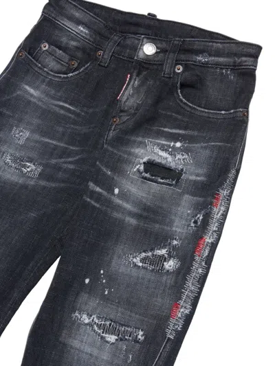 Dsquared2 Distressed Jeans In Black