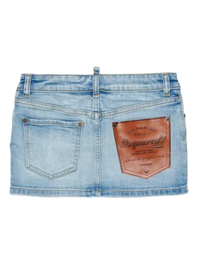 Dsquared2 Pocket Skirt In Blue