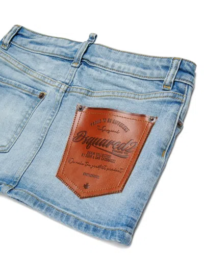 Dsquared2 Pocket Skirt In Blue