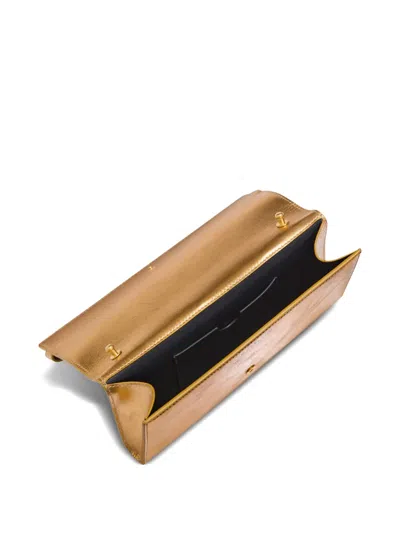 Balmain Shuffle Buckle Cross Body Bag In Gold