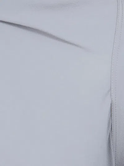 Rick Owens Draped Midi Dress In Gray