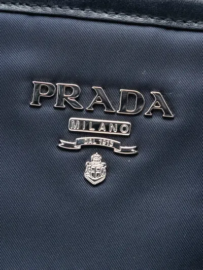 Pre-owned Prada 2000-2025 Tessuto Satchel In Blue