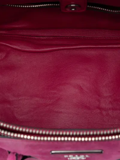 Pre-owned Prada 2000-2025 Small Scamosciato Twin Pocket Satchel In Pink