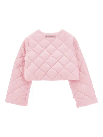 Monnalisa Quilted Jacket In Pink