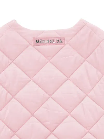 Monnalisa Quilted Jacket In Pink