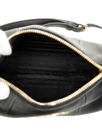 Pre-owned Prada 2010-2025 Mini Vitello Phenix Crossbody Bag In Black