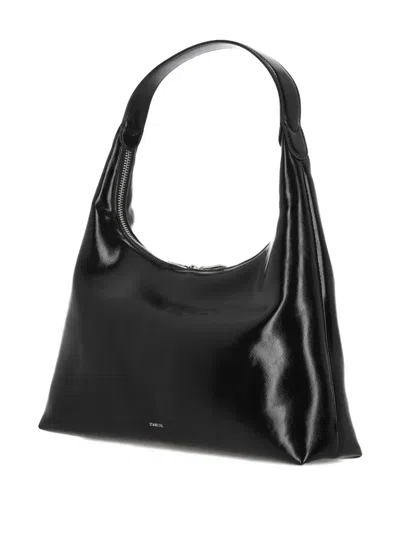 Stand Oil Plump Zip Shoulder Bag In Black