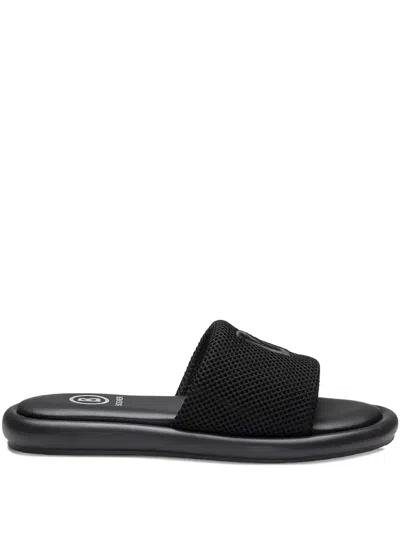 Bogner Logo-detail Mesh Flat Sandals In Black