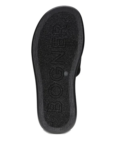 Bogner Logo-detail Mesh Flat Sandals In Black