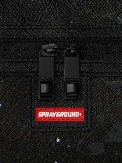 Sprayground Deep Space Drip Shark Checkerboard Holdall In Black