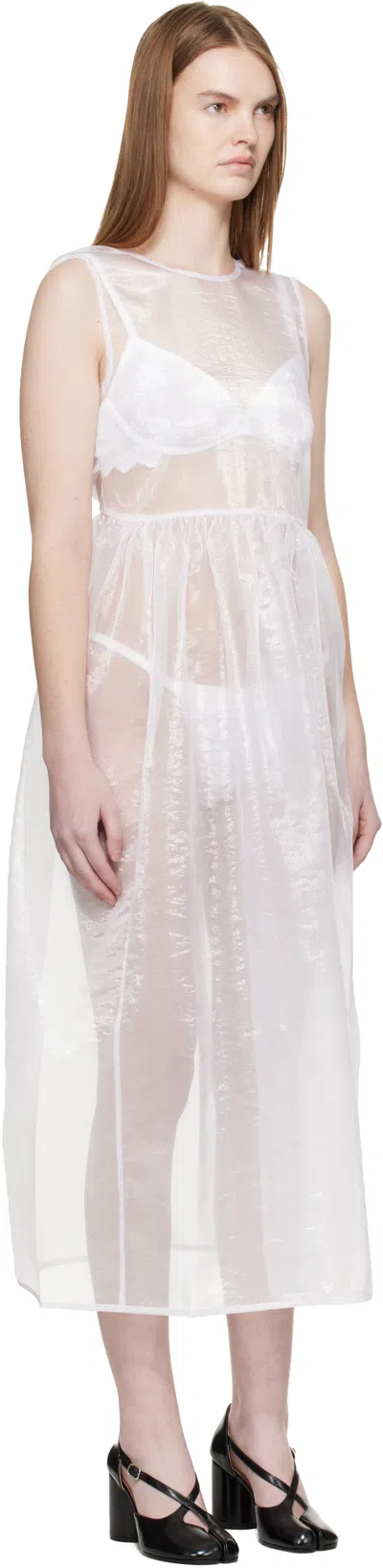 Cecilie Bahnsen White Cbcamillia Midi Dress In White