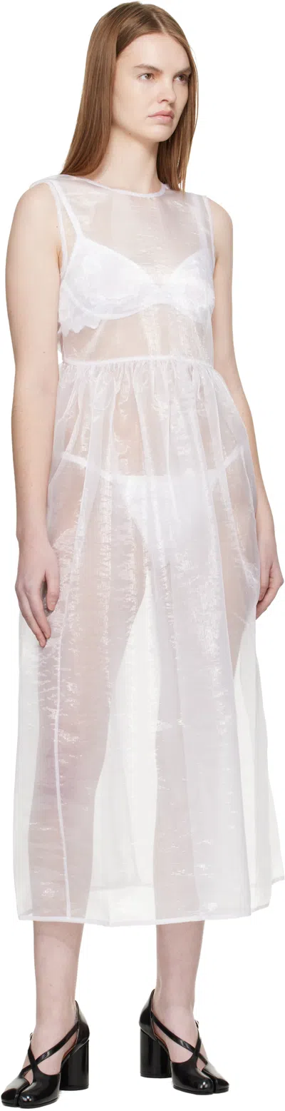 Cecilie Bahnsen White Cbcamillia Midi Dress In White