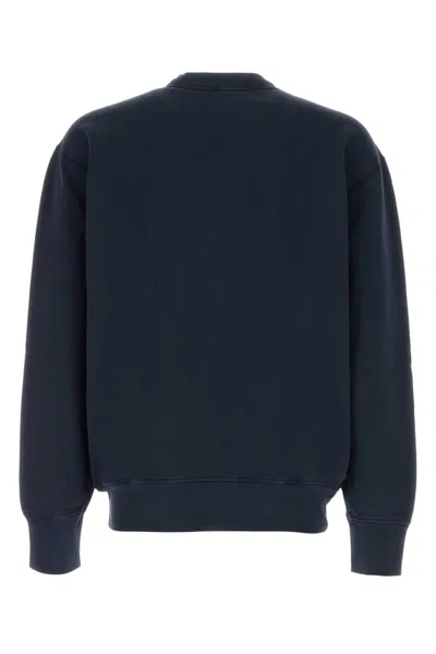 Apc A.p.c. X Marc Jacobs Long-sleeved Crewneck Sweatshirt In Blue
