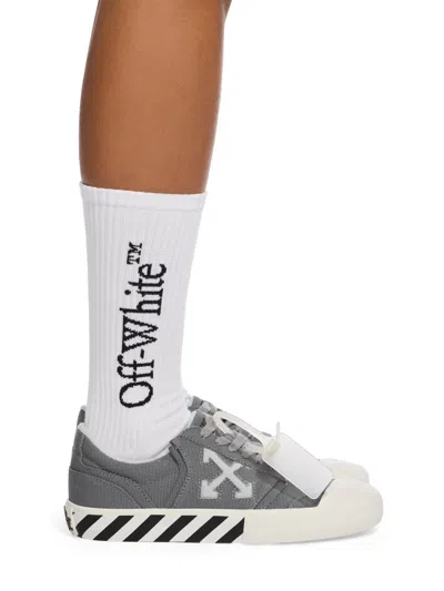 Off-white Vulcanized Undercut Arrow-detail Sneakers In Animal Print