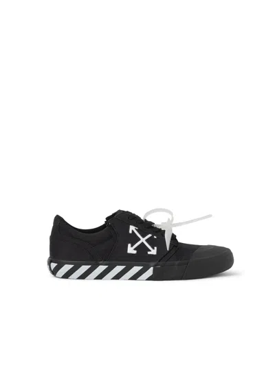 Off-white Round-toe Low-top Casual Shoes In Black