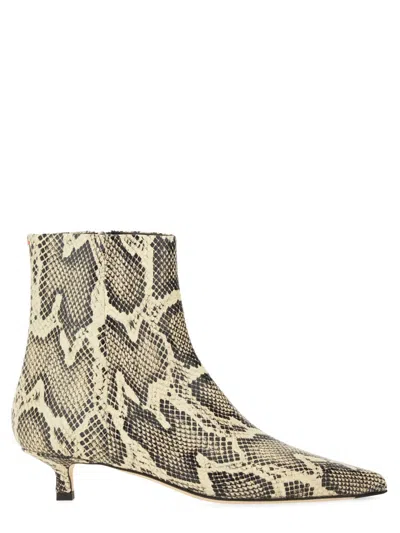 Aeyde Sofie Snake Print Calf Leather Creamy Shoes In Multi