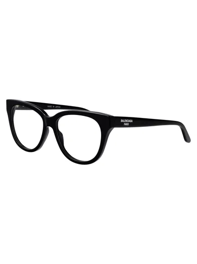 Balenciaga Black-black-transparent Recycled Acetate Glasses In Black