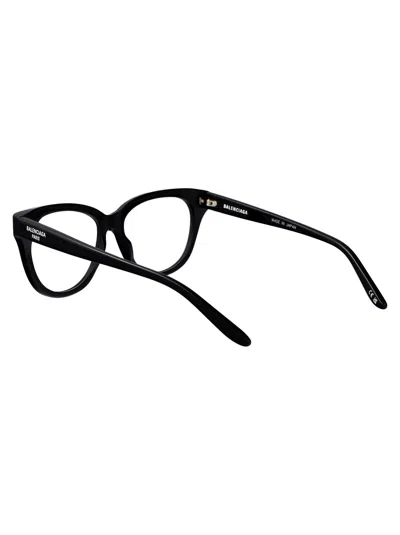 Balenciaga Black-black-transparent Recycled Acetate Glasses In Black