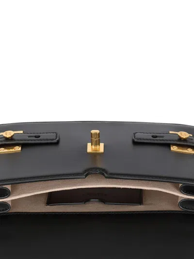 Balmain Smooth Leather B-buzz 24 Bag In Black