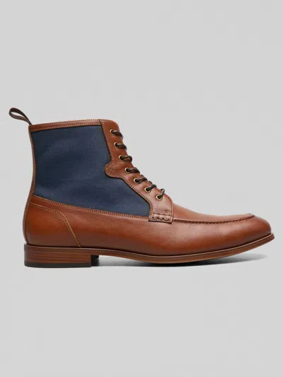 Stacy Adams Brumley Moc Toe Lace Boots In Brown