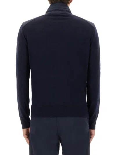 Belstaff Kelby Padded-detail Cardigan In Blue