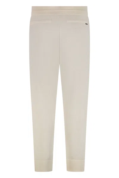 Hugo Boss Boss Knitted Track-pants In Neutral