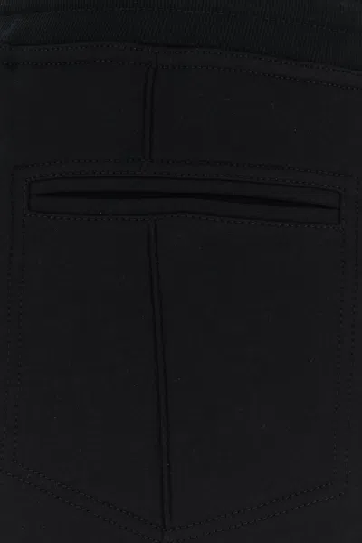 Brunello Cucinelli Cotton Blend Joggers Cuffed Hem Side Pockets In Black