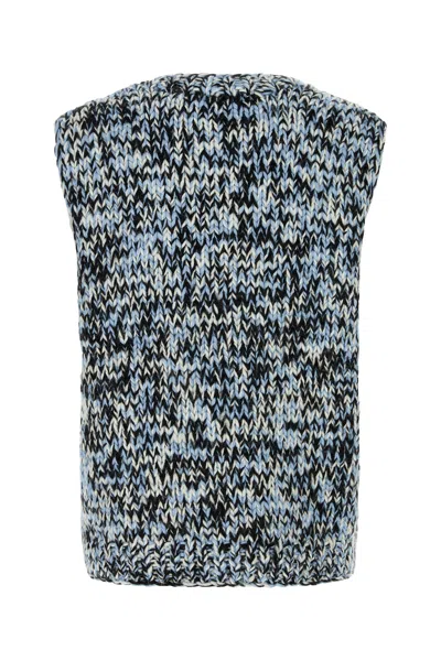 Ganni Multicolor Wool Oversize Vest