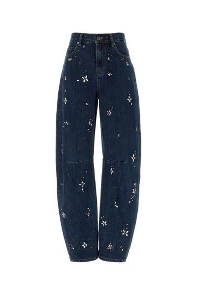 Self-portrait Denim Wide-leg Jeans