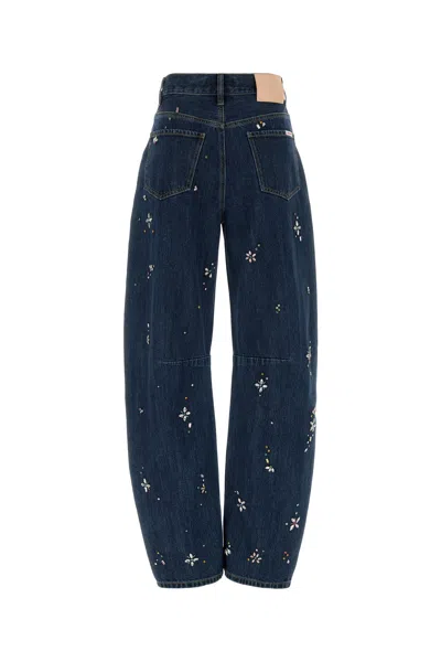 Self-portrait Denim Wide-leg Jeans