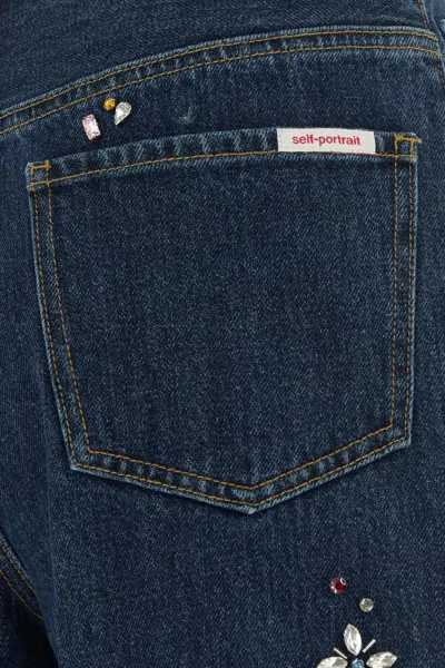 Self-portrait Denim Wide-leg Jeans