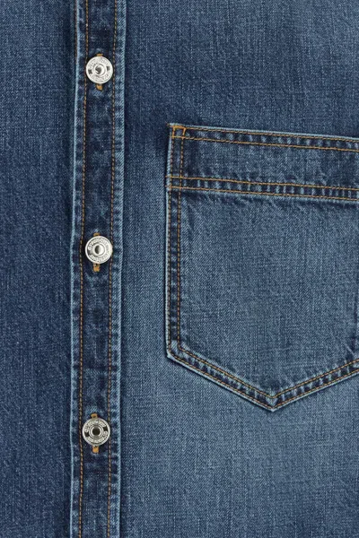 Givenchy Denim Overshirt In Blue