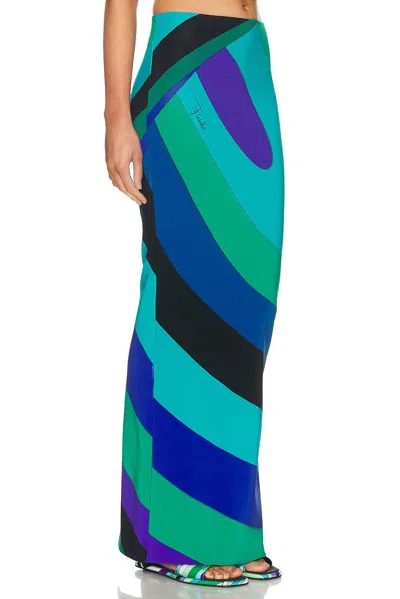 Pucci Maxi Skirt In Green