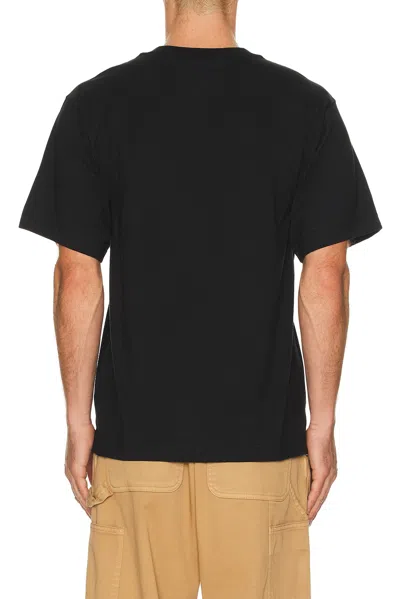 Burberry Equestrian Knight Cotton T-shirt In Black