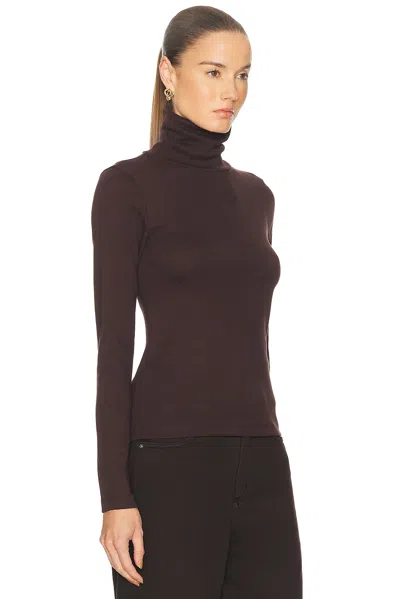 Flore Flore Dinah Turtleneck Top In Brown