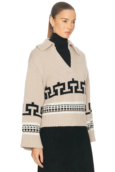 Simkhai O'reilly Intarsia Wool And Cashmere-blend Sweater In Neutral