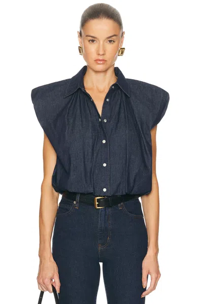 Frame Collared Sleeveless Shirt