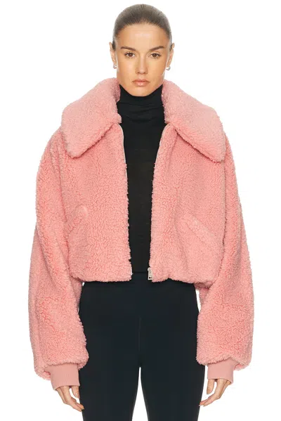 Givenchy Faux Fur Bomber Jacket In Pink
