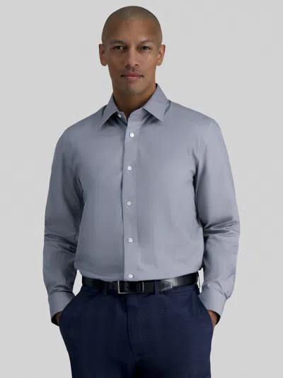 Haggar Premium Comfort Slim Fit Solid Color Dress Shirt In Blue