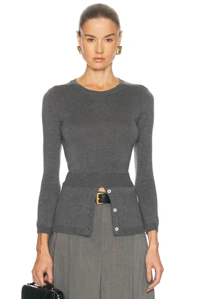 Matthew Bruch Layered Long Sleeve Sweater In Gray