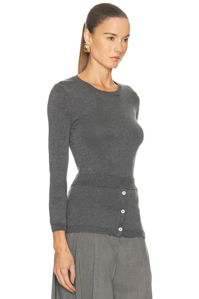 Matthew Bruch Layered Long Sleeve Sweater In Gray
