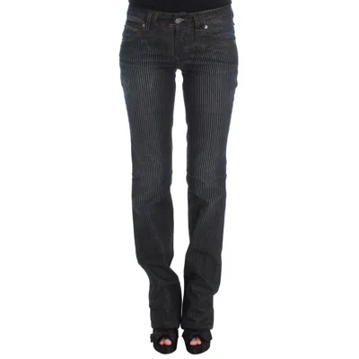 John Galliano Blue Cotton Bootcut Jeans In Black