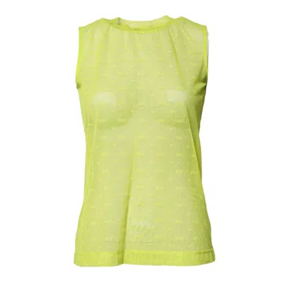Dolce & Gabbana Bicolor Nylon Blouse In Green